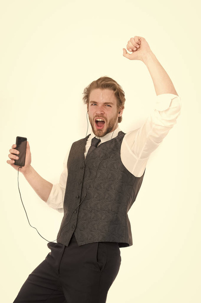 Man in formal outfit with mobile phone. - Photo, image