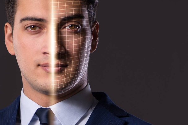Konzept der Gesichtserkennungssoftware und -hardware - Foto, Bild