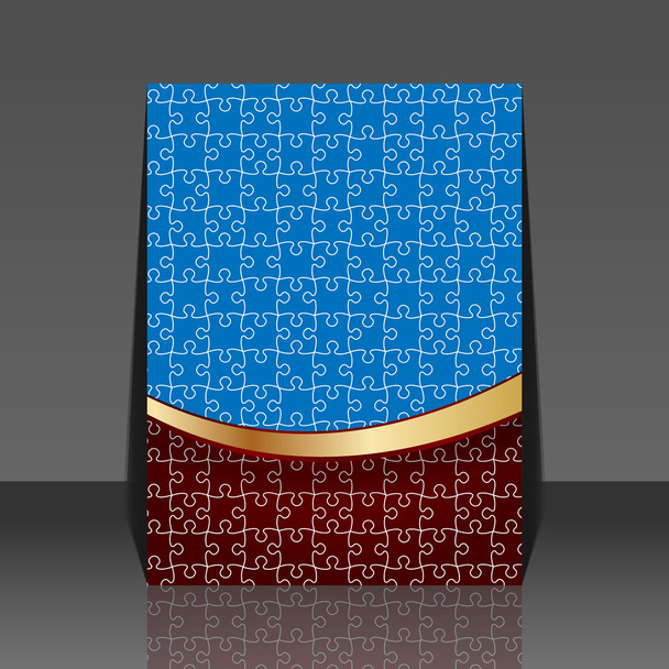 Puzzle peças design vetorial - panfleto
 - Vetor, Imagem