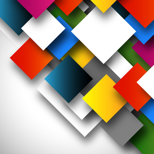 Fundo vazio quadrado colorido - desenho vetorial quadrat em branco
 - Vetor, Imagem
