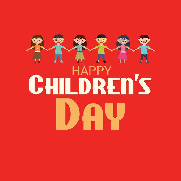 Vector illustration of a Background for Happy Children's Day. - Vettoriali, immagini