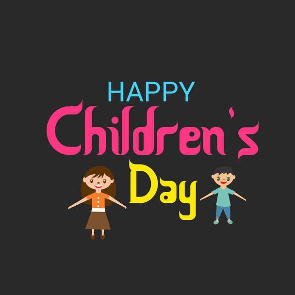 Vector illustration of a Background for Happy Children's Day. - Vektor, Bild