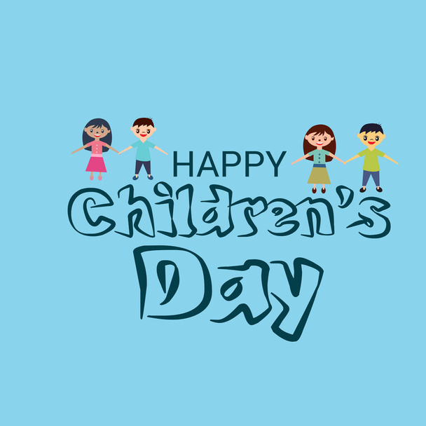 Vector illustration of a Background for Happy Children's Day. - Вектор, зображення