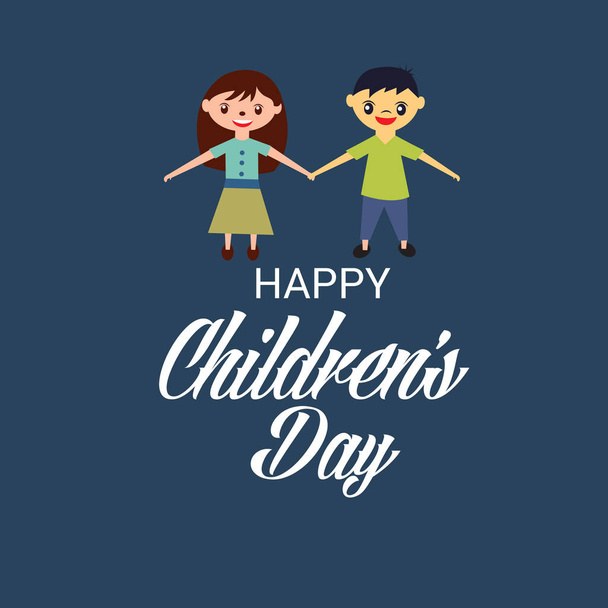 Vector illustration of a Background for Happy Children's Day. - Vector, imagen