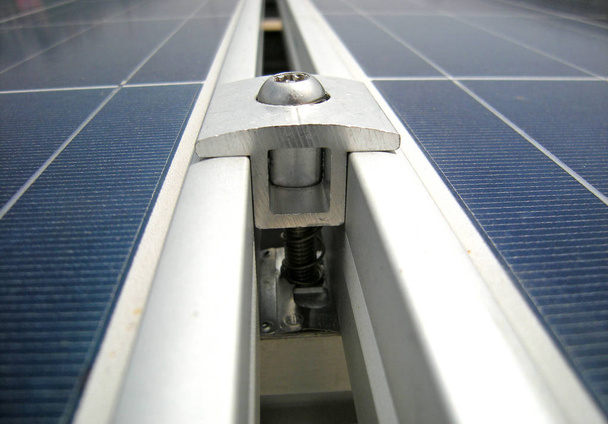 Middle Clamp for Solar PV Panel Installation - Photo, Image