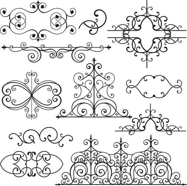 A set of 11 exquisitive and very clean ornamental designs. - Vector, Image