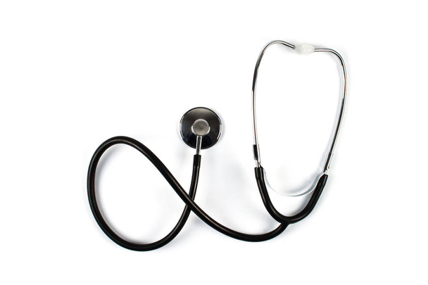 stetoskop tıbbi kapatmak kadar izole üzerinde beyaz arka plan - Fotoğraf, Görsel