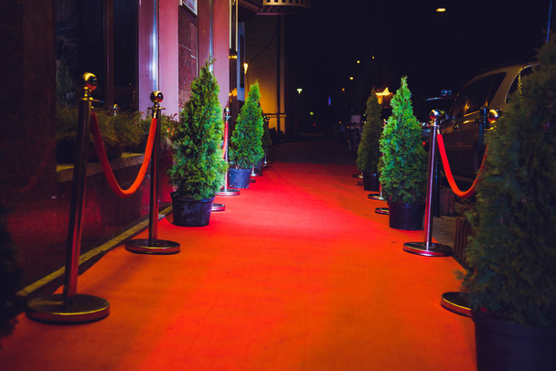 Czerwony dywan wejście ozdoba - Zdjęcie, obraz