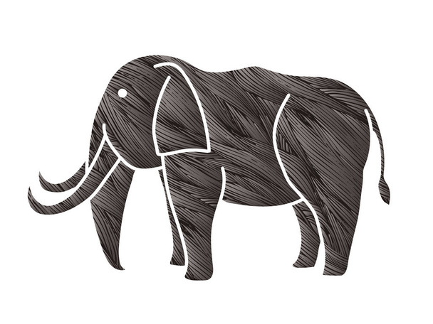 Elefante vector gráfico de dibujos animados
. - Vector, Imagen