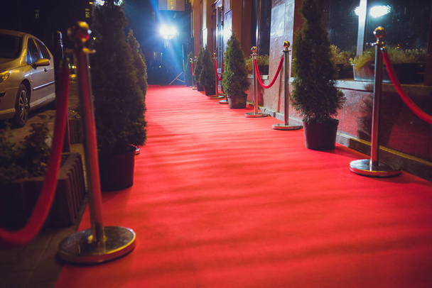 Kırmızı halı giriş dekorasyon - Fotoğraf, Görsel