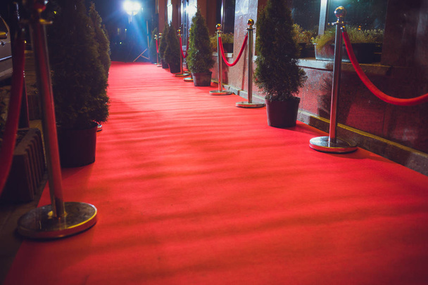 Czerwony dywan wejście ozdoba - Zdjęcie, obraz