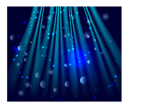 抽象的な魔法光の背景。青いホリデイ ・ バースト - ベクター画像