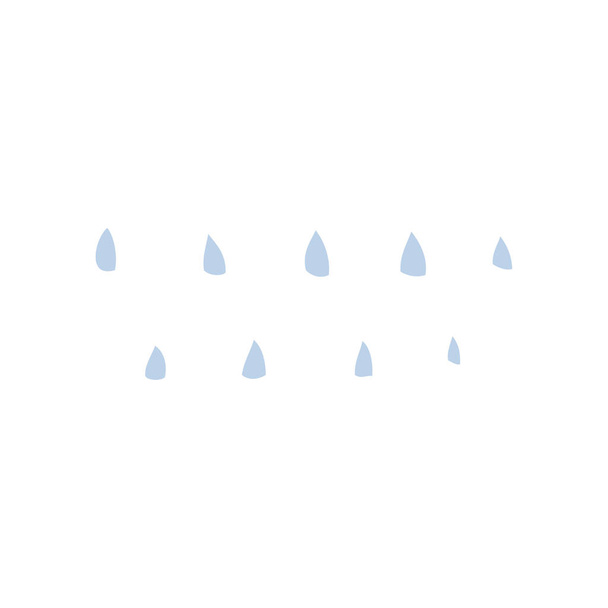 plochý barevný styl kreslených déšť - Vektor, obrázek