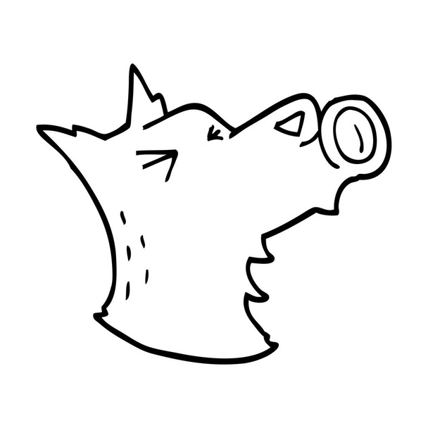 linea disegno cartone animato ululante lupo
 - Vettoriali, immagini