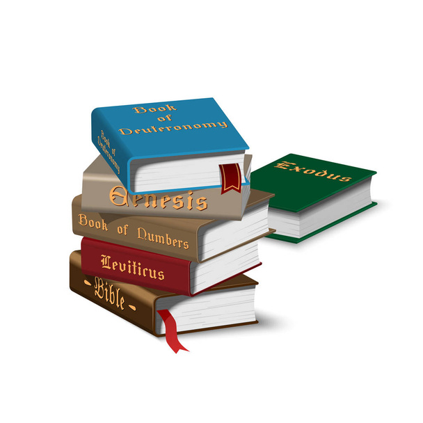 Isometric books stack - Vector, Image