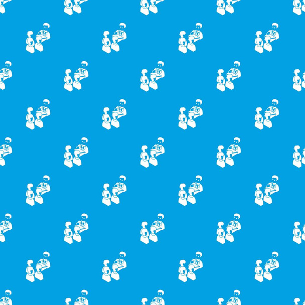 Election speak conference pattern vector seamless blue - Vector, afbeelding