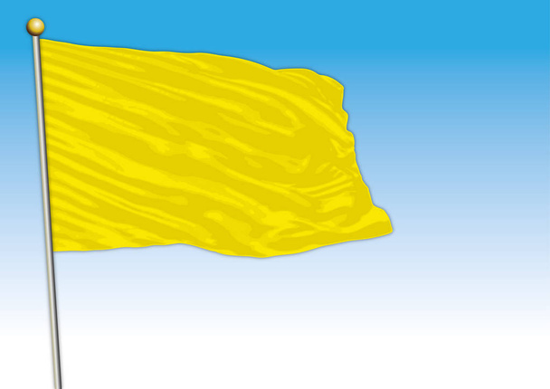 Symbolické Monochromatická barevná vlajka, žlutá barva - Vektor, obrázek