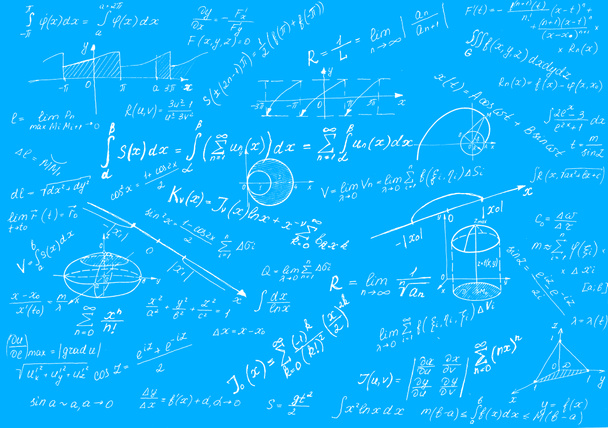 Maths formulas written by white chalk on blackboard - 写真・画像