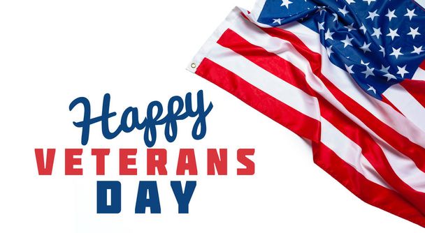 Creative background for veterans day flag - Photo, Image