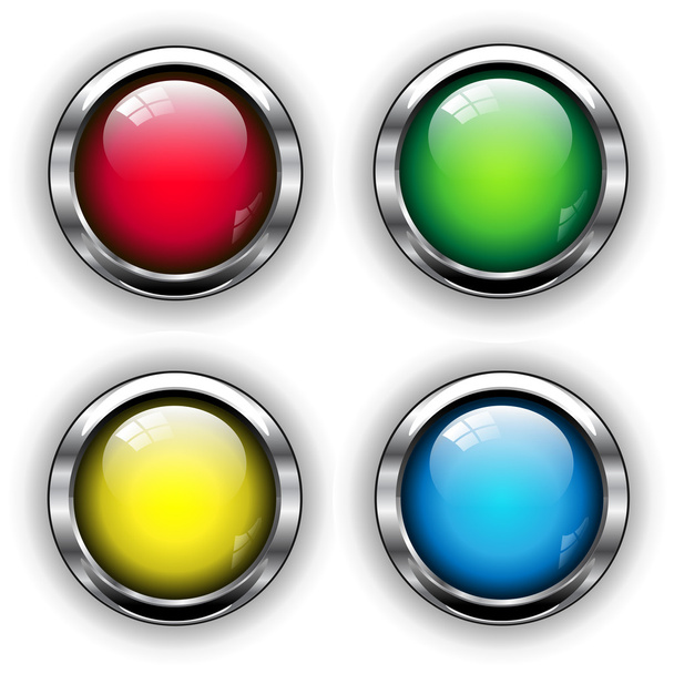 Glossy web buttons - Vector, afbeelding
