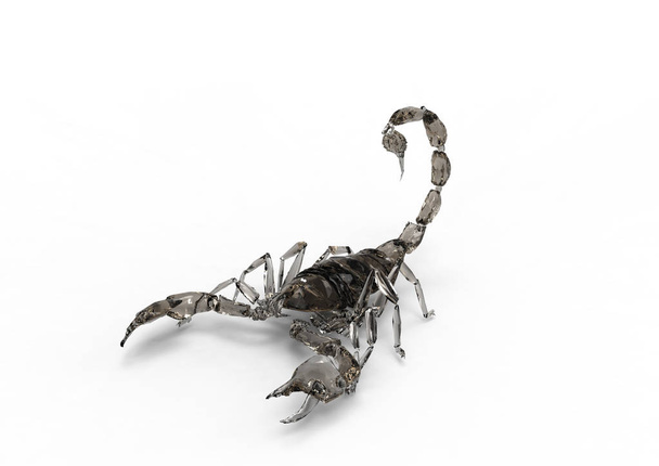 Scorpion 3d izolat tło - Zdjęcie, obraz