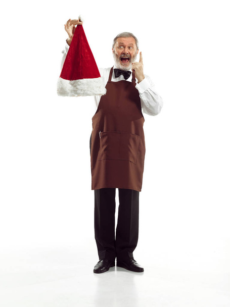 Portrait of Man in Santa Claus Costume - Foto, Imagen