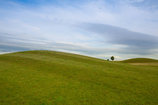 Detail of golf course and blue sky background. - Fotó, kép