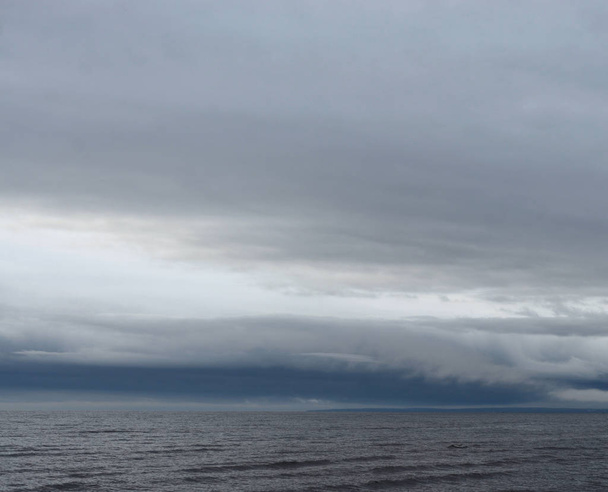 Dark cloud over the Gulf of Finland of Baltic Sea, Russia. - Foto, imagen