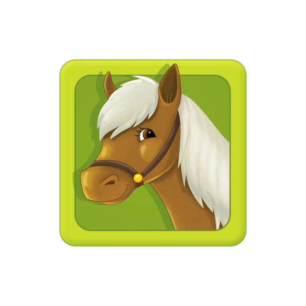 Cute horse icon - Foto, afbeelding