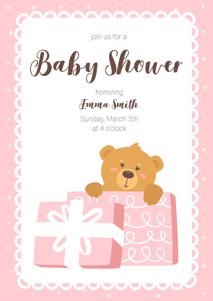 baby shower design template - Vector, Image
