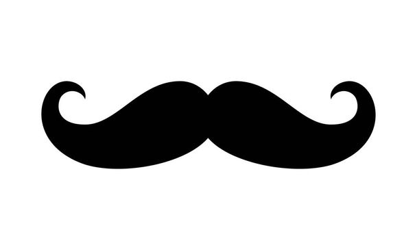 Mustache icon. Vector moustache vintage shape symbol - Vektor, Bild