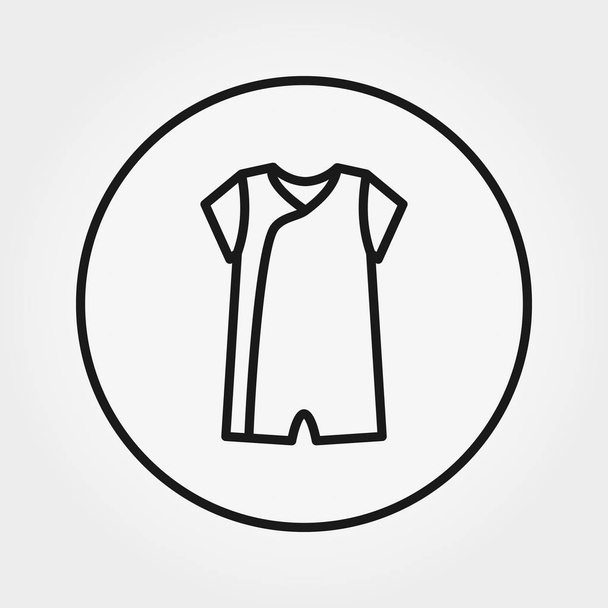 Overalls. Jumpsuit. Universal icon for web and mobile application. Vector illustration on a white background. Editable Thin line. - Διάνυσμα, εικόνα
