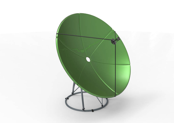 anteny satelitarnej 3d izolat tło - Zdjęcie, obraz