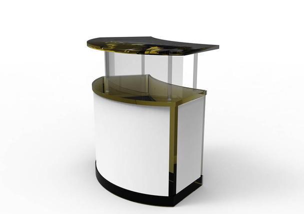 mesa de boas-vindas 3D isolar fundo
 - Foto, Imagem
