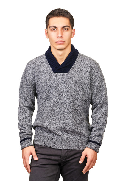 Male sweater isolated on the white - Foto, immagini