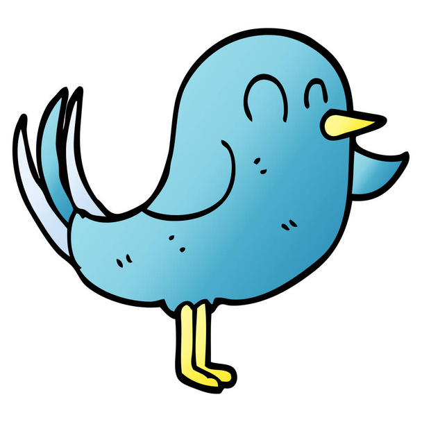 kreslený doodle pták směřující - Vektor, obrázek
