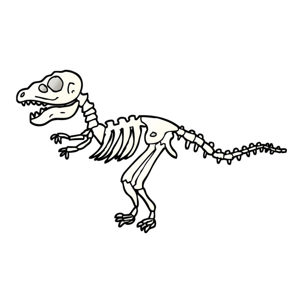ベクトル グラデーション図漫画恐竜の骨 - ベクター画像
