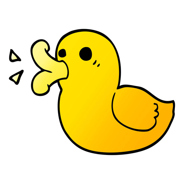cartoon doodle rubber duck - Vector, Image