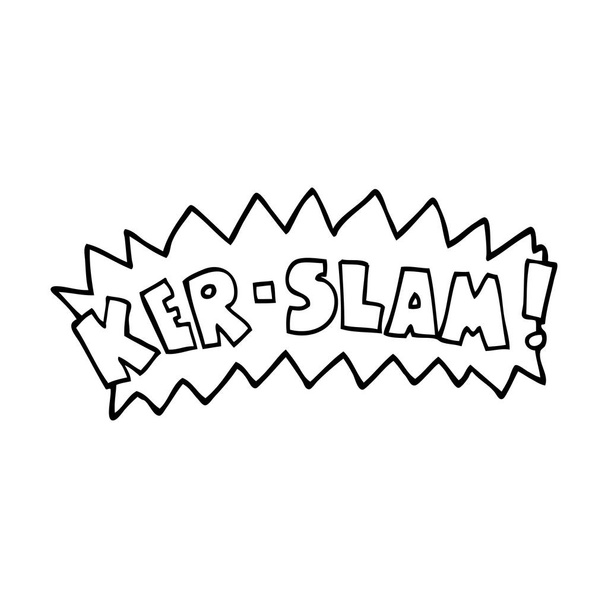 Zeichenzeichnung Cartoon Wörter ker slam - Vektor, Bild