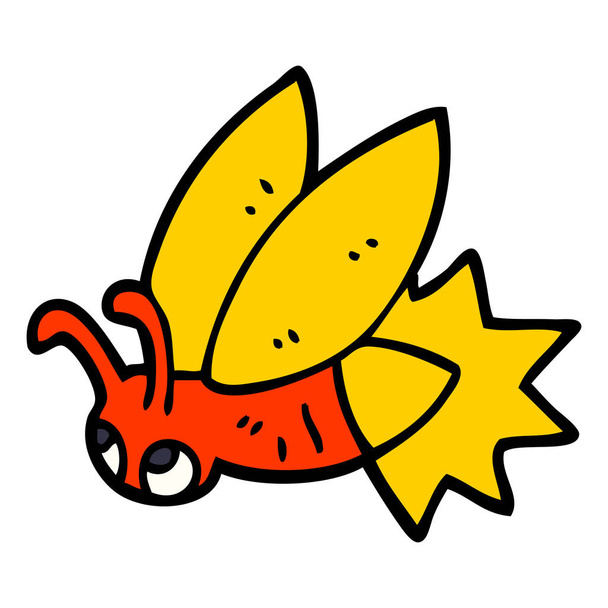 cartoon doodle lightning bug - Vector, Image