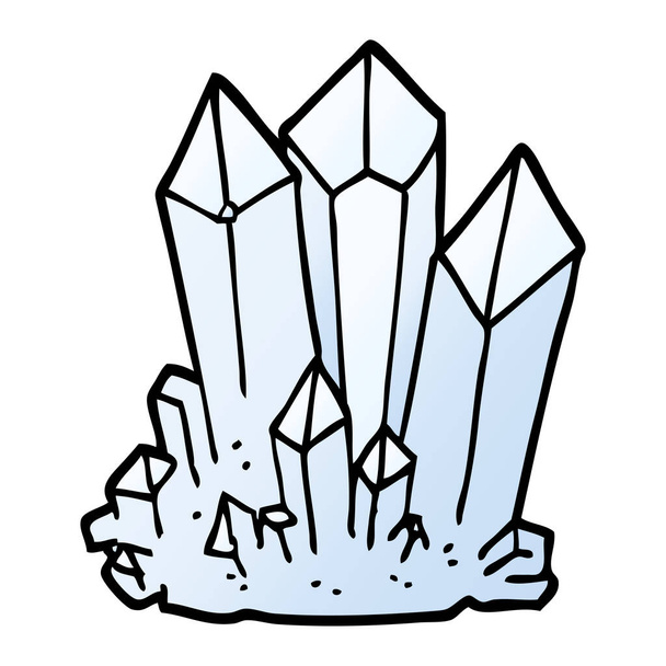 gradient vectoriel illustration dessin animé cristaux naturels
 - Vecteur, image