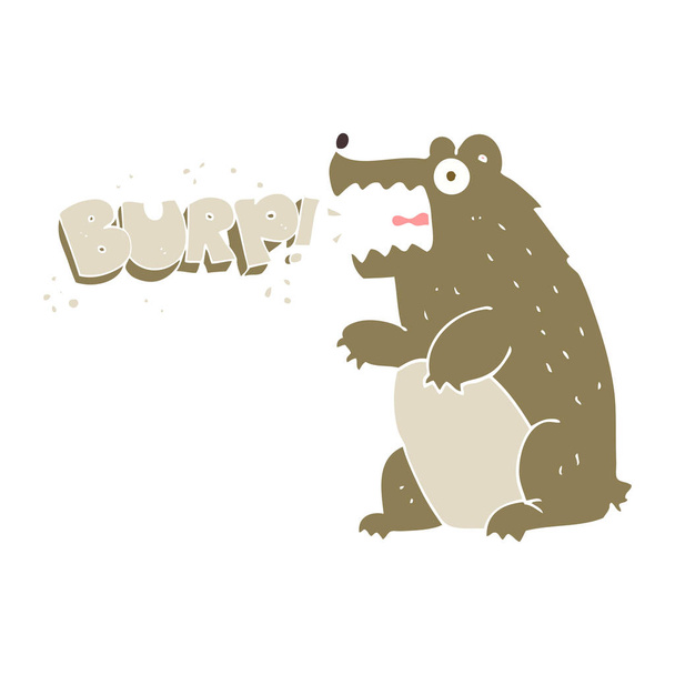 tasainen väri kuva karhu röyhtäily
 - Vektori, kuva