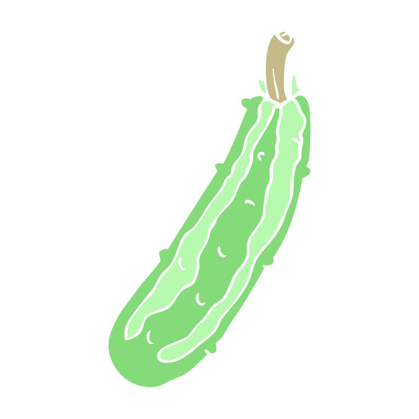 Flachfarbige Illustration von Zucchini - Vektor, Bild