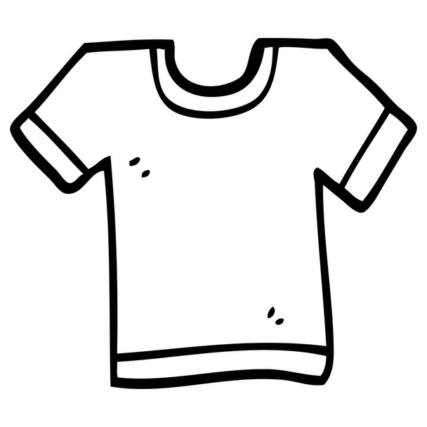 preto e branco desenho animado camiseta
 - Vetor, Imagem