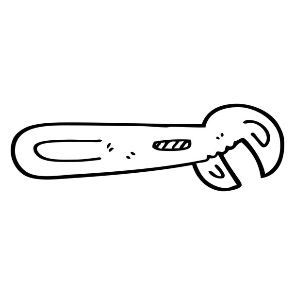 musta ja valkoinen sarjakuva säädettävä avaimenperä
 - Vektori, kuva
