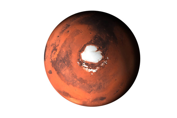 Planeta Mars górnej części izolowane - Zdjęcie, obraz