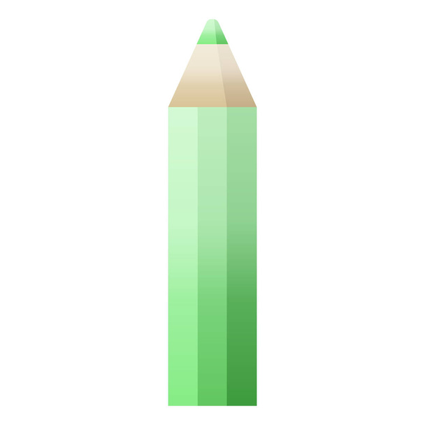 zielony ołówek wektor graficzny ikona ilustracja kolorowanie - Wektor, obraz