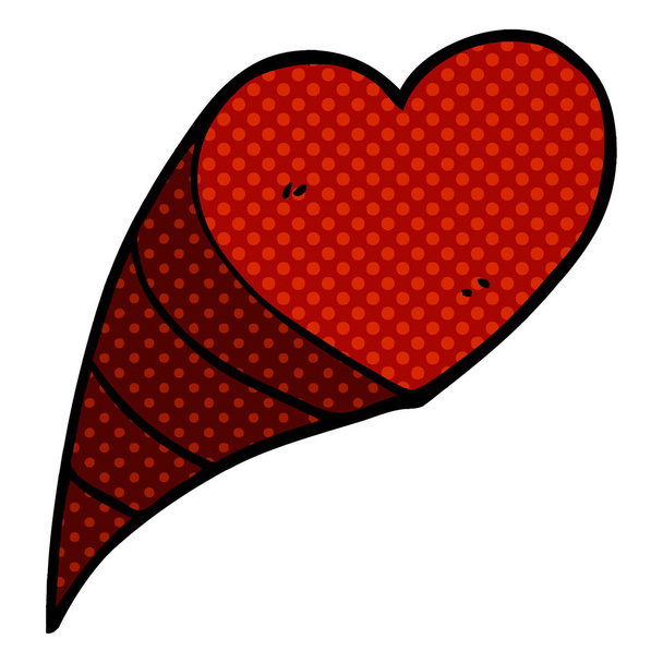 rajzfilm doodle szerelmes szívek - Vektor, kép