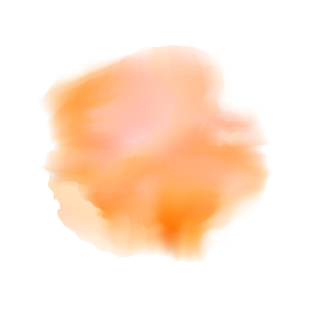 Oranžová barva realistický akvarel zázemí. Akvarelový štětec tahy na izolované průhledné pozadí. Vektorové ilustrace vytvořené nástrojem Mesh pro pozadí, tapety, Tištěná reklama. Eps10 - Vektor, obrázek