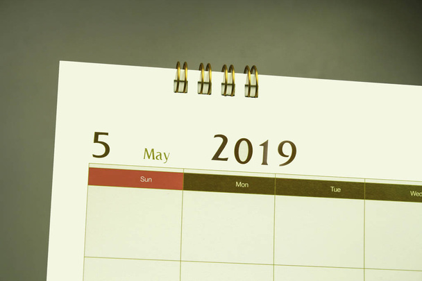 Calendar page of month 2019 - Fotoğraf, Görsel